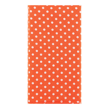 Orange/White Polka Dot Pocket Square, Flower and Bow Tie Combo Set