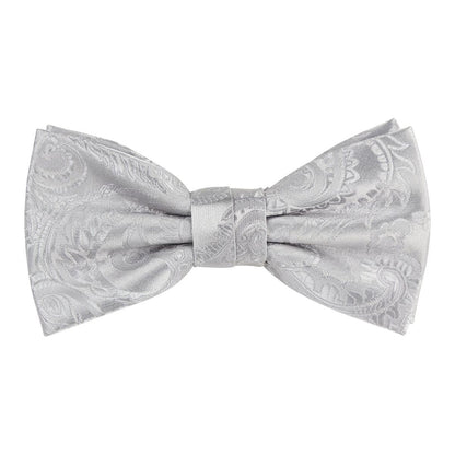James Adelin Floral Bow Tie in Silver