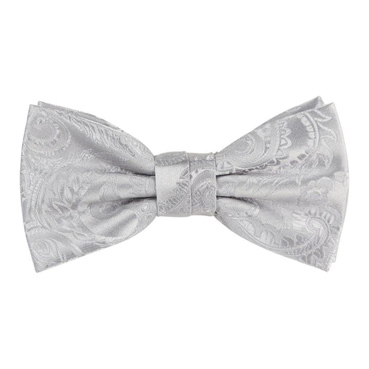 James Adelin Floral Bow Tie in Silver