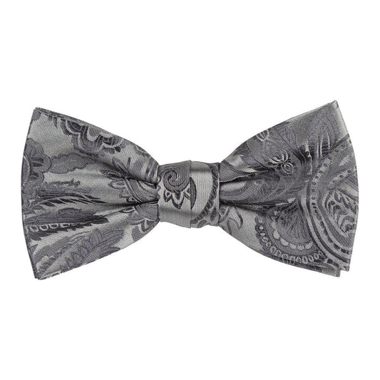 James Adelin Floral Bow Tie in Grey and Charcoal