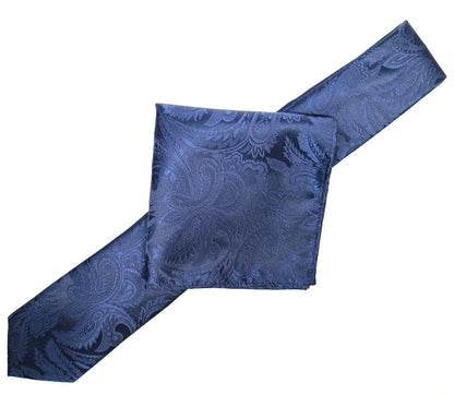 Navy Luxury Paisley Weave Neck Tie