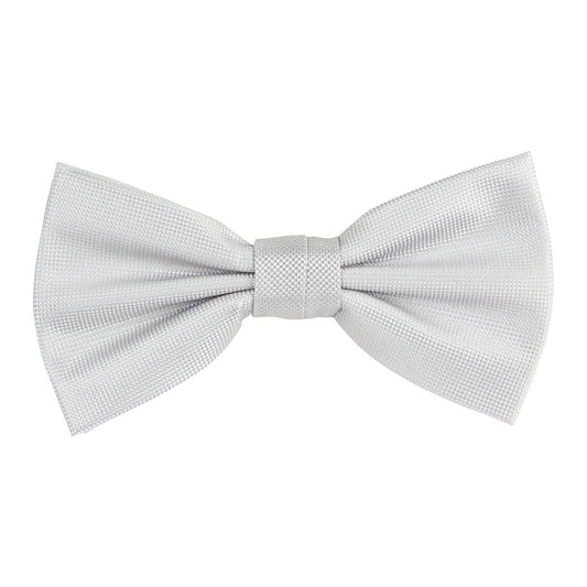 James Adelin Textured Weave Silver Bow Tie