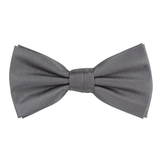 James Adelin Textured Weave Charcoal Bow Tie