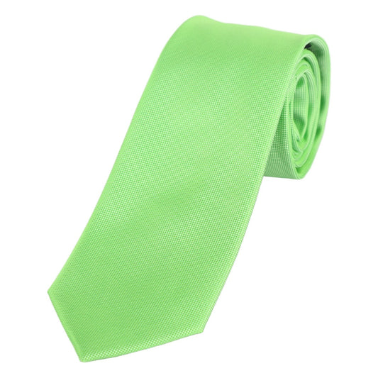 Lime Green Luxury Textured Weave Neck Tie