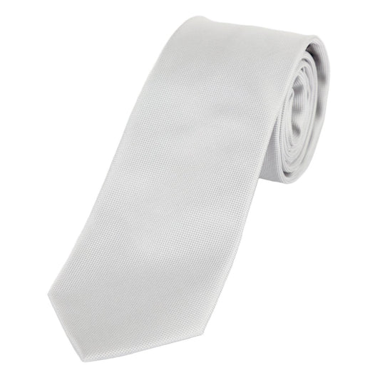 Silver Luxury Textured Weave Neck tie