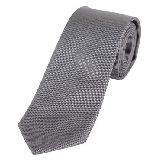 Charcoal Luxury Textured Weave Neck Tie