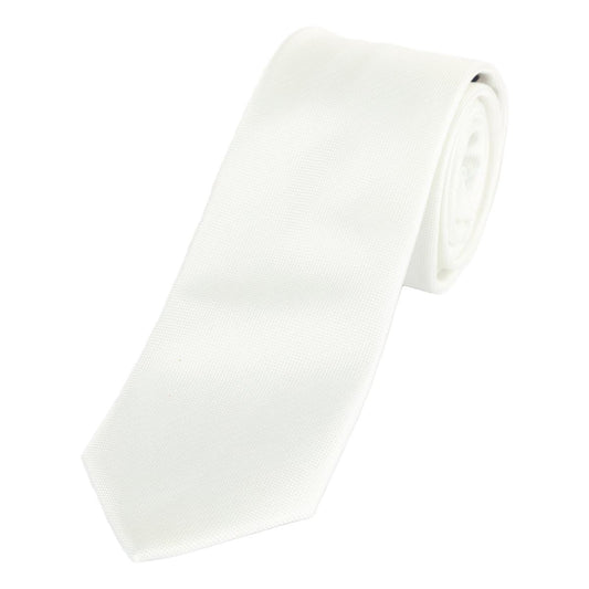 White Luxury Textured Weave Neck Tie
