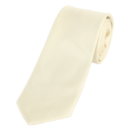Ivory Luxury Textured Weave Neck Tie