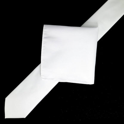 White Luxury Textured Weave Pocket Square