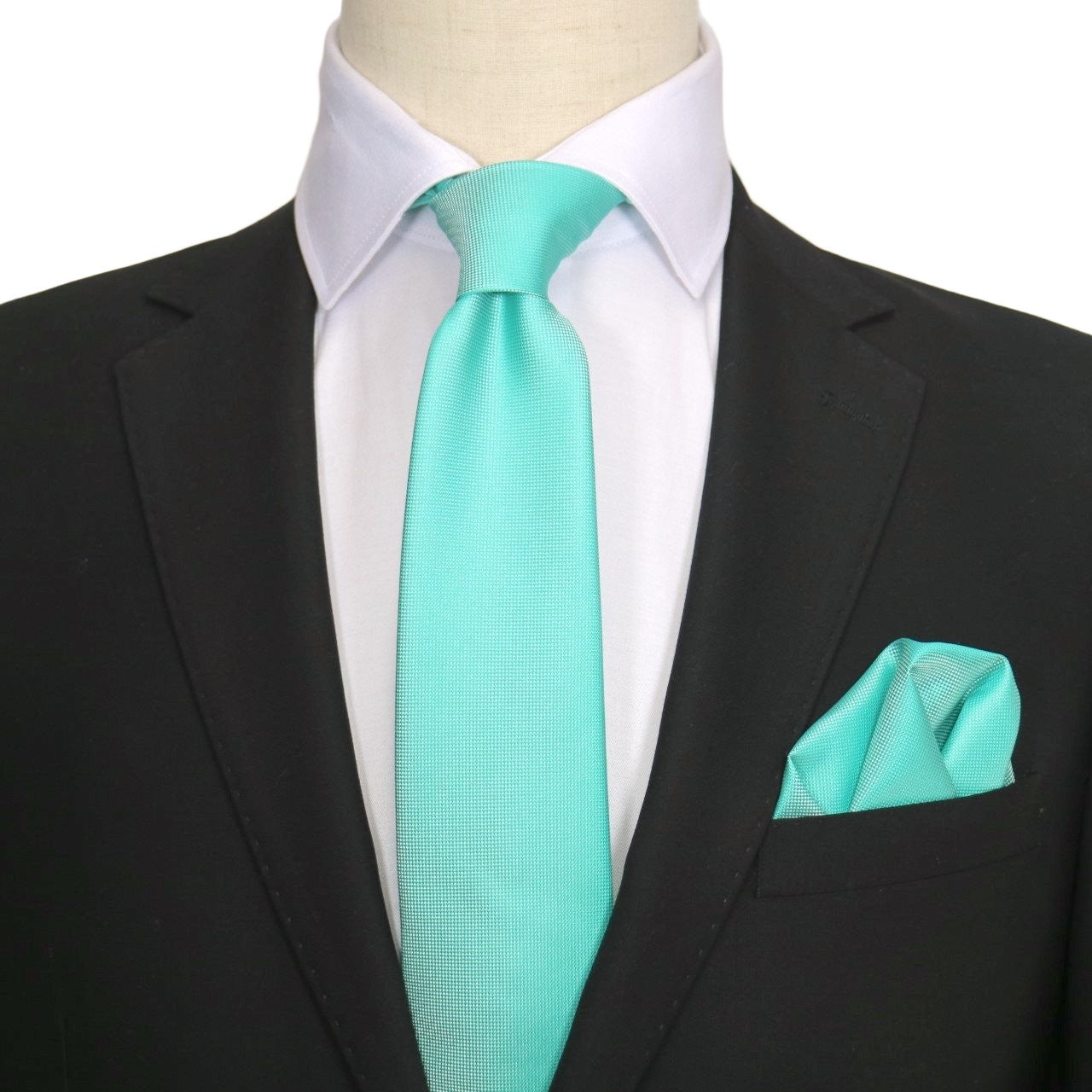 Aqua Luxury Textured Weave Neck Tie