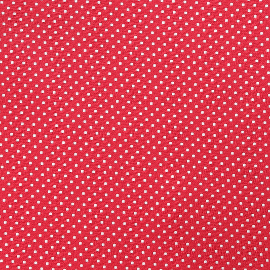 Red/White Luxury Mini Spotted Weave Pocket Square