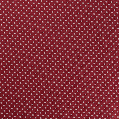 Burgundy/White Luxury Mini Spotted Weave Pocket Square