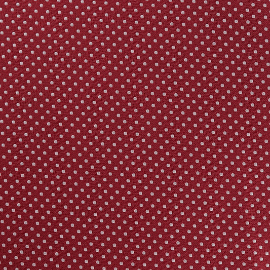 Burgundy/White Luxury Mini Spotted Weave Pocket Square