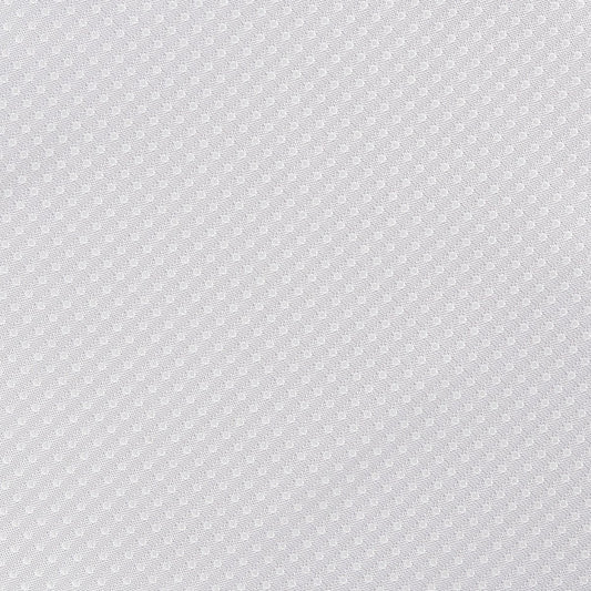 Silver/White Luxury Mini Spotted Weave Pocket Square