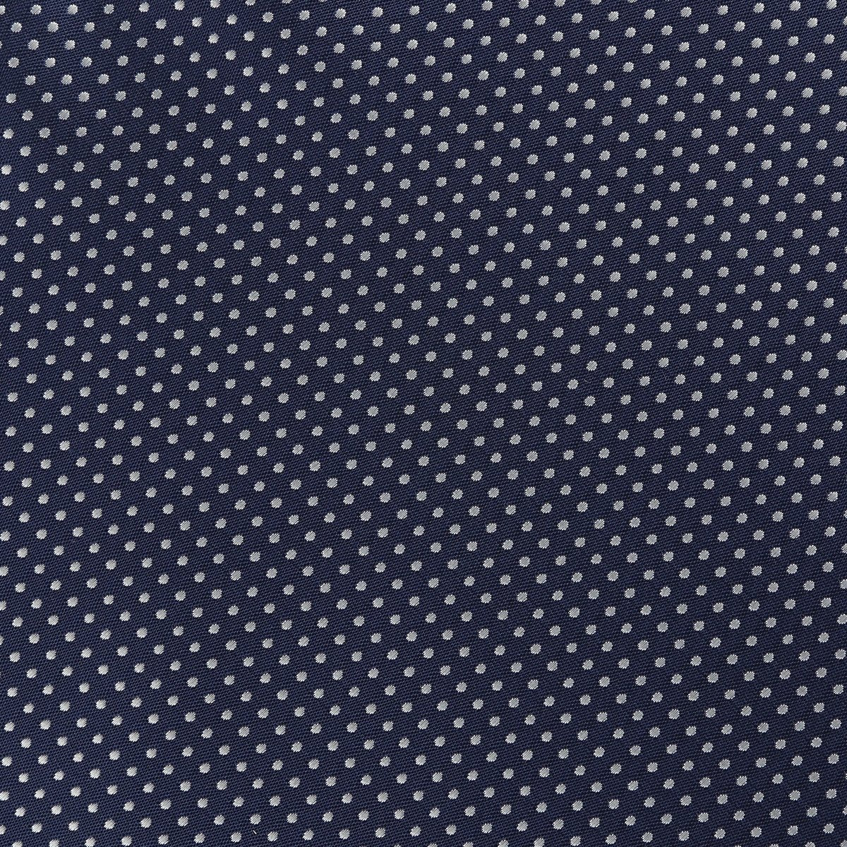 Navy/White Luxury Mini Spotted Weave Pocket Square