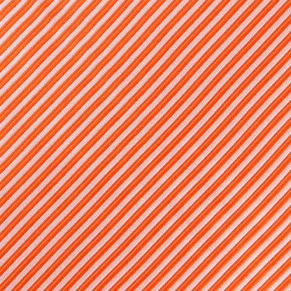 Orange/White Luxury Mini Striped Weave Pocket Square