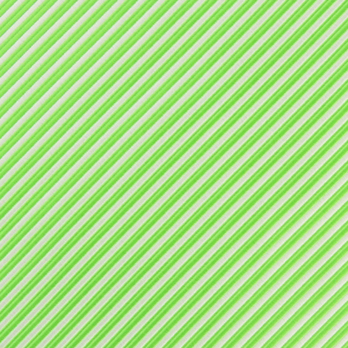Lime Green/White Luxury Mini Striped Weave Pocket Square