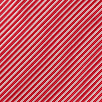Red/White Luxury Mini Striped Weave Pocket Square