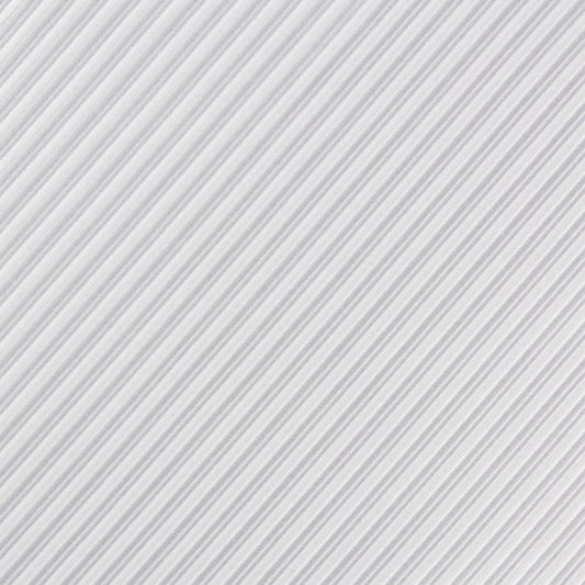 Silver/White Luxury Mini Striped Weave Pocket Square