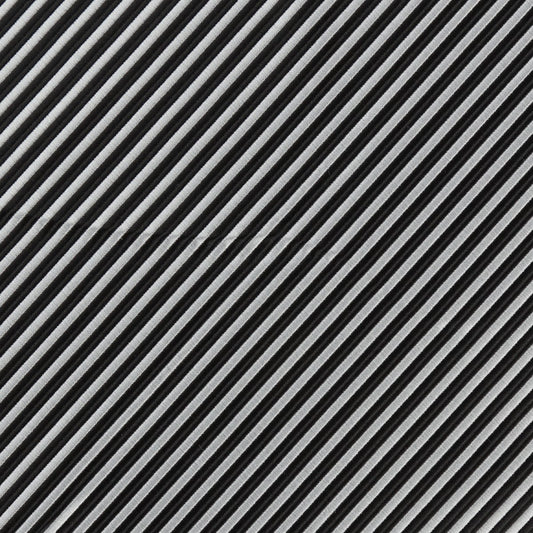 Black/White Luxury Mini Striped Weave Pocket Square