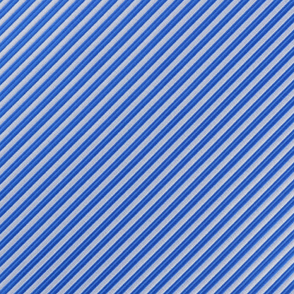Royal/White Luxury Mini Striped Weave Pocket Square