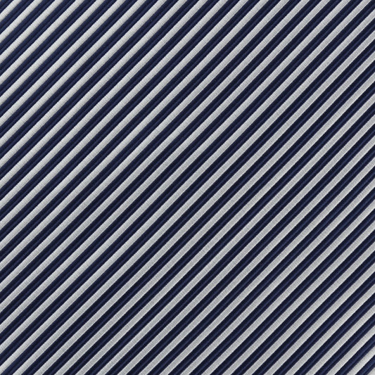 Navy/White Luxury Mini Striped Weave Pocket Square