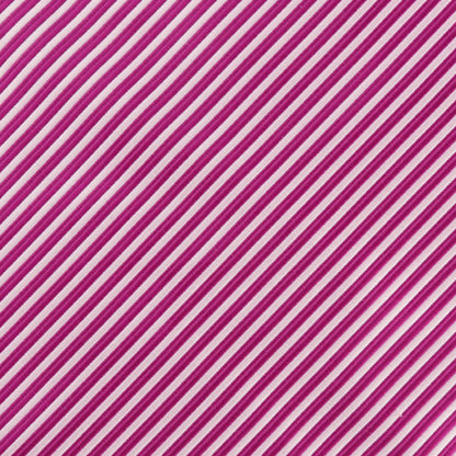 Magenta/White Luxury Mini Striped Weave Pocket Square