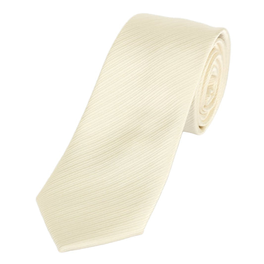 Ivory Luxury Diagonal Striped Weave Neck Tie