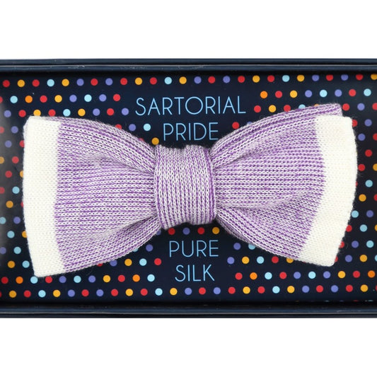 Purple Shaded Effect Mens Italian Knitted Bow Tie