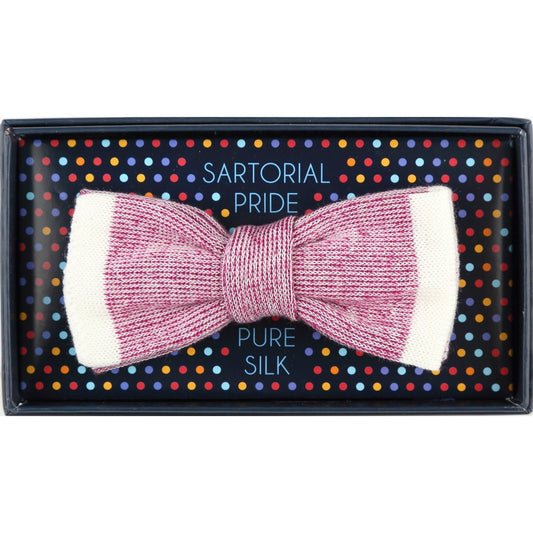 Magenta Shaded Effect Mens Italian Knitted Bow Tie