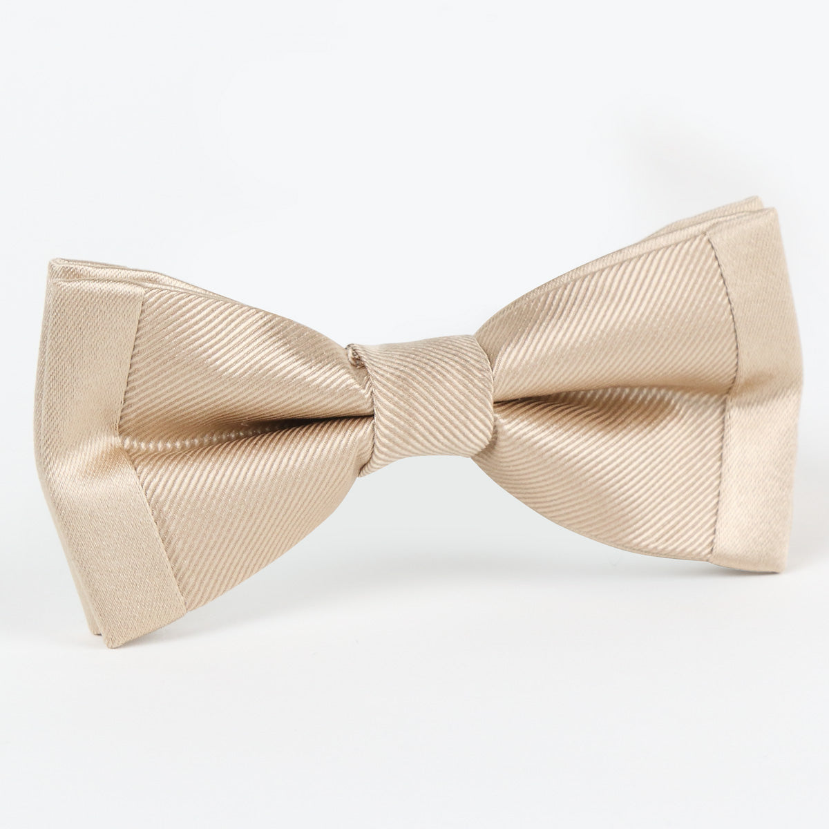 Taupe Luxury Pure Silk Twill Weave/Satin Edge Slim Bow Tie