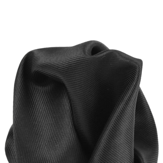 Black Luxury Pure Silk Twill Weave Pocket Square