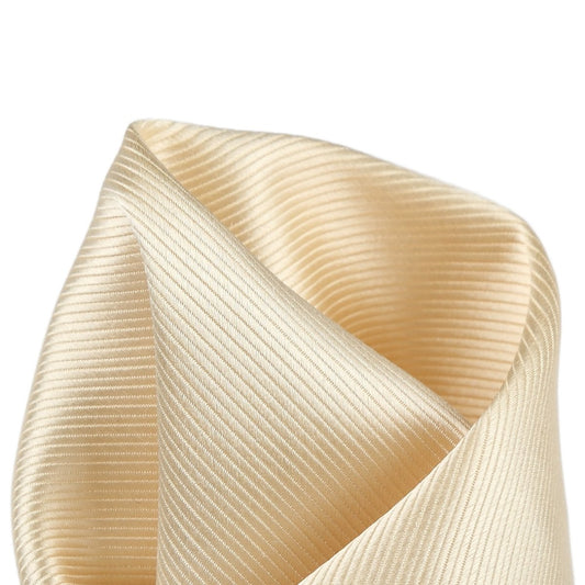 Ivory Pure Silk Twill Weave Pocket Square