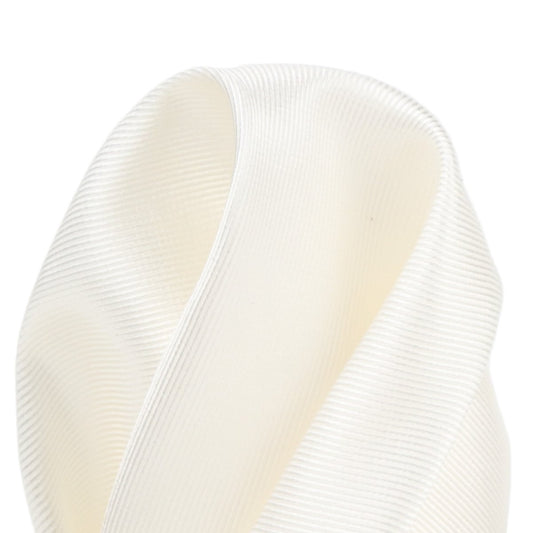 Off White Pure Silk Twill Weave Pocket Square