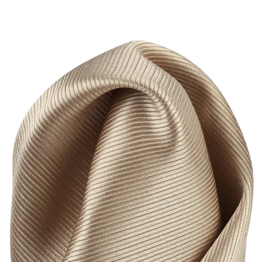 Taupe Pure Silk Twill Weave Pocket Square