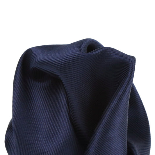 Navy Pure Silk Twill Weave Pocket Square
