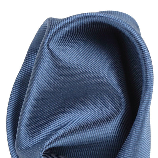 Slate Blue Pure Silk Twill Weave Pocket Square