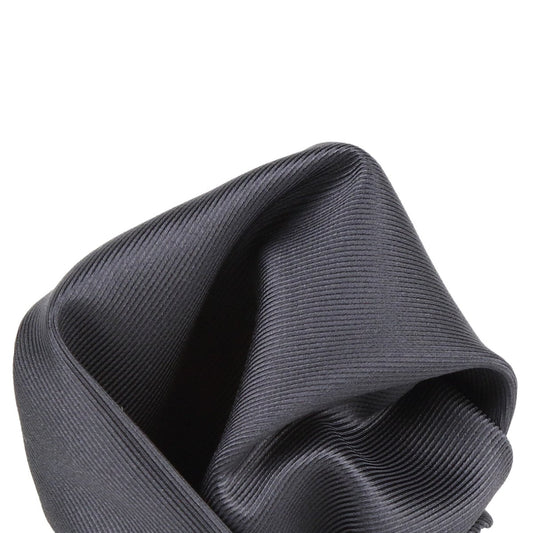 Charcoal Pure Silk Twill Weave Pocket Square