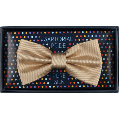 Taupe  Luxury Pure Silk Twill Weave Bow Tie