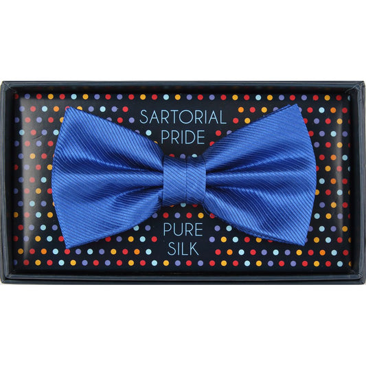 Royal Blue Pure Silk Twill Weave Bow Tie