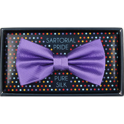Purple Pure Silk Twill Weave Bow Tie