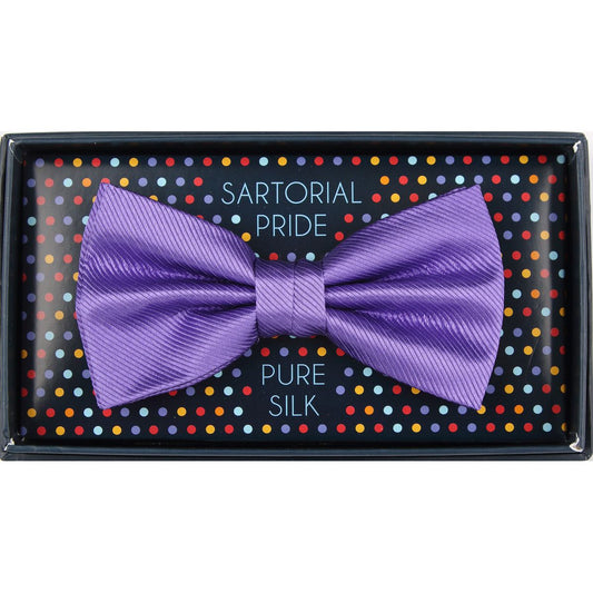 Purple Pure Silk Twill Weave Bow Tie