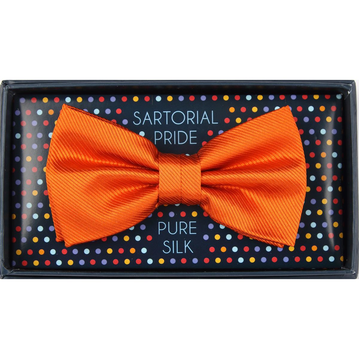 Orange Pure Silk Twill Weave Bow Tie