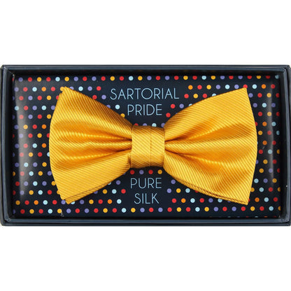 Gold Pure Silk Twill Weave Bow Tie