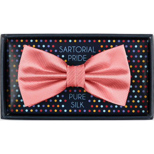 Coral Pure Silk Twill Weave Bow Tie