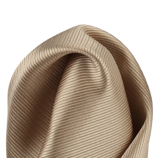 Taupe Pure Silk Twill Weave Pocket Square