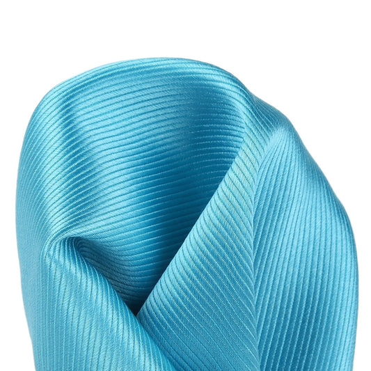 Turquoise Pure Silk Twill Weave Pocket Square