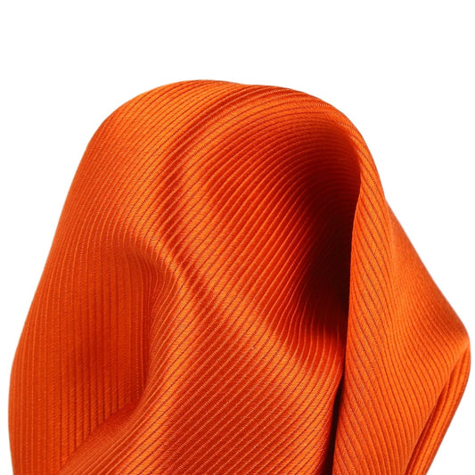 Orange Pure Silk Twill Weave Pocket Square