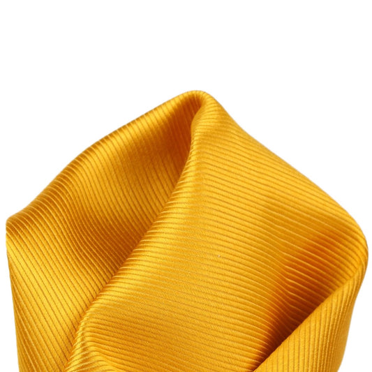 Gold Pure Silk Twill Weave Pocket Square