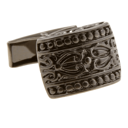 Black Curved Totem Cuff Links